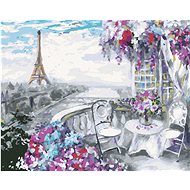 Diamondi - EIFFEL'S TOWER SUMMER CAFÉ IN PARIS, 40x50 cm, without frame and without canvas shut off - Diamond Painting