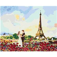 Diamondi - EIFFEL'S TOWER AND ROSES, 40x50 cm, without frame and without canvas shut off - Diamond Painting