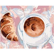 Diamondi - COFFEE AND CROISSANT IN PARIS, 40x50 cm, off canvas on frame - Diamond Painting