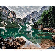 Diamondi - Diamond painting - LAKE IN THE MOUNTAINS, 40x50 cm, without frame and without canvas shut - Diamond Painting