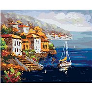 Diamondi - VIEW OF THE SCENE IN GREECE, 40x50 cm, without frame and without canvas shut off - Diamond Painting
