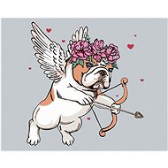 Diamondi - DOG ANGEL, 40x50 cm, without frame and without canvas shut off - Diamond Painting
