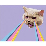 Diamondi - CAT AND SPIRIT LASERS, 40x50 cm, without frame and without canvas shut off - Diamond Painting