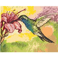 Diamondi - COLUMBUS AND PINK FLOWER, 40x50 cm, stretched canvas on frame - Diamond Painting