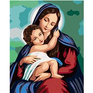 Diamondi - MARY AND JESUS, 40x50 cm, stretched canvas on frame - Diamond Painting