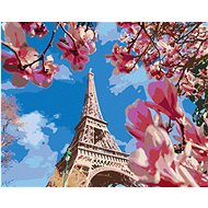 Diamondi - PARIS AND MAGNOLIA, 40x50 cm, unframed and without canvas - Diamond Painting