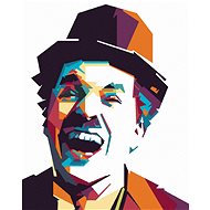 Diamondi - COLOUR CHARLIE CHAPLIN, 40x50 cm, stretched canvas on frame - Diamond Painting