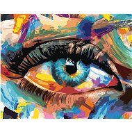 Diamondi - COLOUR PAINTED EYE, 40x50 cm, stretched canvas on frame - Diamond Painting