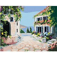 Diamondi - FLOWER HOUSE BY THE SEA, 40x50 cm, without frame and without canvas shut off - Diamond Painting