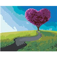 Diamondi - FIAL TREE IN THE SHAPE OF A HEART, 40x50 cm, without frame and without shutting off the c - Diamond Painting