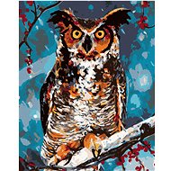 Diamondi - Owl in the Forest, 40x50 cm, off canvas on frame - Diamond Painting