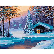 Diamondi - SRUB IN THE SHADOWED FOREST, 40x50 cm, stretched canvas on frame - Diamond Painting