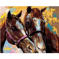 Diamondi - TWO HORSE HUNTERS, 40x50 cm, without frame and without canvas shut off - Diamond Painting