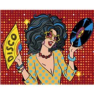 Diamondi - POP-ART DISCO WOMAN, 40x50 cm, stretched canvas on frame - Diamond Painting