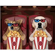 Diamondi - DOGS IN A MOVIE, 40x50 cm, without frame and without canvas shut off - Diamond Painting