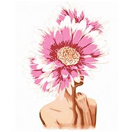 Diamondi - WOMAN WITH A ROSE FLOWER ON HER HEAD, 40x50 cm, stretched canvas on frame - Diamond Painting