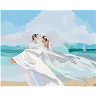 Diamondi - WEDDING ON THE BEACH, 40x50 cm, stretched canvas on frame - Diamond Painting