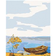 Diamondi - BOAT AT THE BORDER, 40x50 cm, without frame and without canvas shut off - Diamond Painting