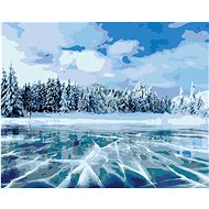 Diamondi - Frozen Lake in the Mountains, 40x50 cm, without frame and without canvas shut off - Diamond Painting