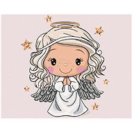 Diamondi - CUTE CHRISTMAS ANGEL, 40x50 cm, off canvas on frame - Diamond Painting