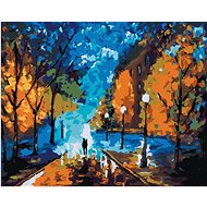 Diamondi - WALKING AT NIGHT, 40x50 cm, stretched canvas on frame - Diamond Painting