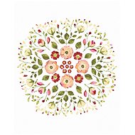Diamondi - FLOWER MANDALA, 40x50 cm, off canvas on frame - Diamond Painting