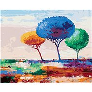 Diamondi - Diamond painting - THREE COLOURFUL TREES - Diamond Painting