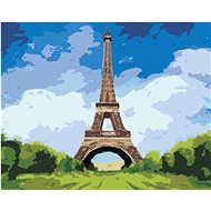 Diamondi - EIFFEL'S TOWER AND A CLEAR BLUE SKY, 40x50 cm, without frame and without canvas shut off - Diamond Painting