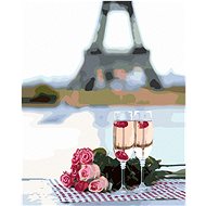 Diamondi - GLORIES AND ROSES IN PARIS AND EIFFEL'S TOWER 2, 40x50 cm, unframed and without canvas sh - Diamond Painting