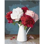 Diamondi - RED AND WHITE BIRDS IN A VASE II, 40x50 cm, off canvas on frame - Diamond Painting