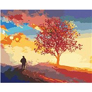 Diamondi - A TREE ON THE VERY TOP OF A HILL, 40x50 cm, stretched canvas on frame - Diamond Painting