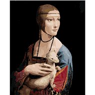 Diamondi - LADY WITH A BRAVE (LEONARDO DA VINCI), 40x50 cm, unframed and without canvas - Diamond Painting