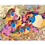 Diamondi - colourFUL BIRD FAMILY, 40x50 cm, stretched canvas on frame - Diamond Painting