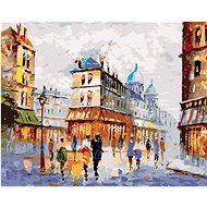 Diamondi - A VIEW ON THE STREET OF PARIS, 40x50 cm, stretched canvas on frame - Diamond Painting