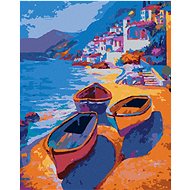 Diamondi - COLOUR BOARDS ON THE BORDER, 40x50 cm, off canvas on frame - Diamond Painting