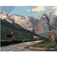 Diamondi - MOUNTAINS AND FOREST ON THE OUTDOOR, 40x50 cm, stretched canvas on frame - Diamond Painting