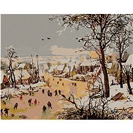 Diamondi - WINTER LANDSCAPE WITH A PASTURE FOR DOGS (PIETER BRUEGEL), 40x50 cm, off canvas on frame - Diamond Painting