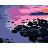 Diamondi - SUNSET OVER A ROCKY COAST, 40x50 cm, without frame and without canvas shut off - Diamond Painting