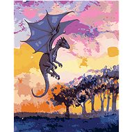 Diamondi - FIAL DRAGON AND SUNSET, 40x50 cm, off canvas on frame - Diamond Painting