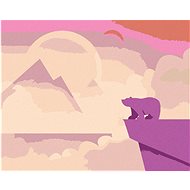 Diamondi - BEAR AND PINK LAND, 40x50 cm, without frame and without canvas shut off - Diamond Painting