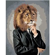 Diamondi - LION IN CLOTHING, 40x50 cm, off canvas on frame - Diamond Painting