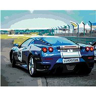 Diamondi - SPORTS BLUE CAR FERRARI, 40x50 cm, off canvas on frame - Diamond Painting