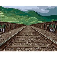 Diamondi - WHEELS OVER THE BRIDGE, 40x50 cm, off canvas on frame - Diamond Painting