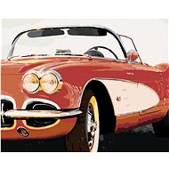Diamondi - RED CAR CLOSE UP, 40x50 cm, without frame and without canvas switching off - Diamond Painting
