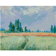Diamondi - Wheat Field (CLAUDE MONET), 40x50 cm, stretched canvas on frame - Diamond Painting