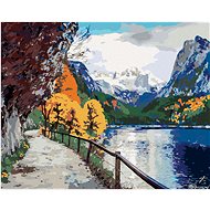 Diamondi - WINTER SCENE OF LAKE VORDERER, 40x50 cm, without frame and without canvas shut off - Diamond Painting