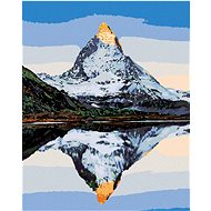 Diamondi - MATTERHORN MOUNTAIN AND ITS REFLECTION IN THE LAKE, 40x50 cm, off canvas on frame - Diamond Painting