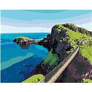 Diamondi - ROPE BRIDGE IN NORTHERN IRELAND, 40x50 cm, off canvas on frame - Diamond Painting