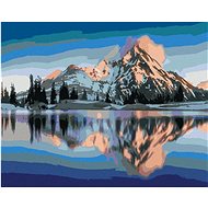 Diamondi - MOUNTAINS REMAINING IN GREEN LAKES, 40x50 cm, off canvas on frame - Diamond Painting
