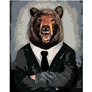 Diamondi - BEAR IN CLOTHING, 40x50 cm, without frame and without canvas shut off - Diamond Painting